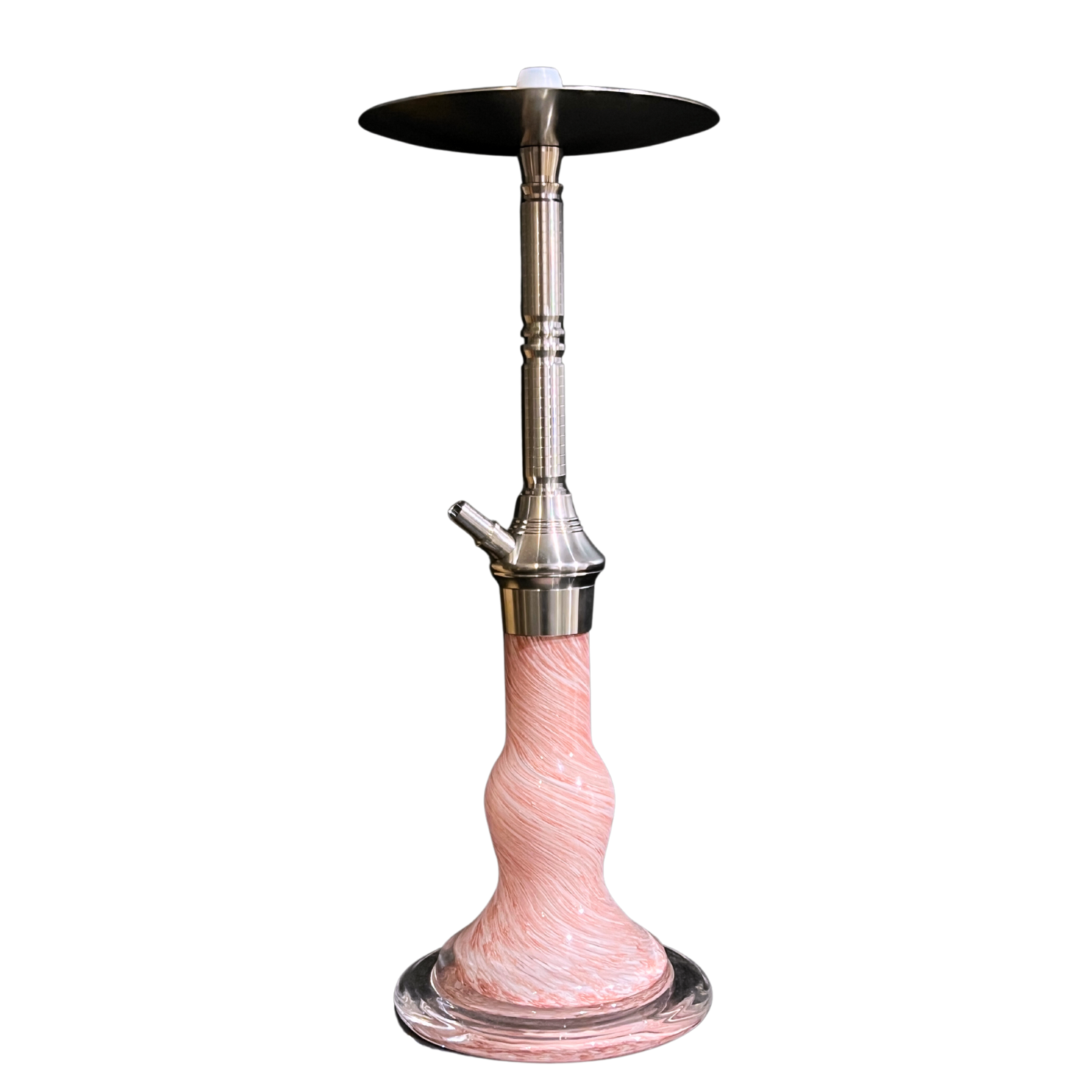 56cm 粉紅扭紋水煙壺